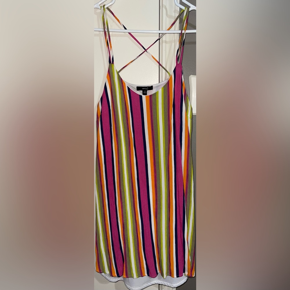 Very J stripped Dress with slip